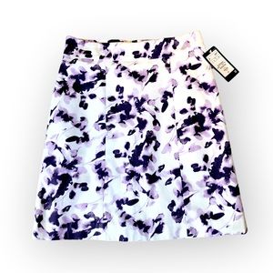 H&M Skirt Purple/White Floral MIDI Skirt💕🌸💕NWT